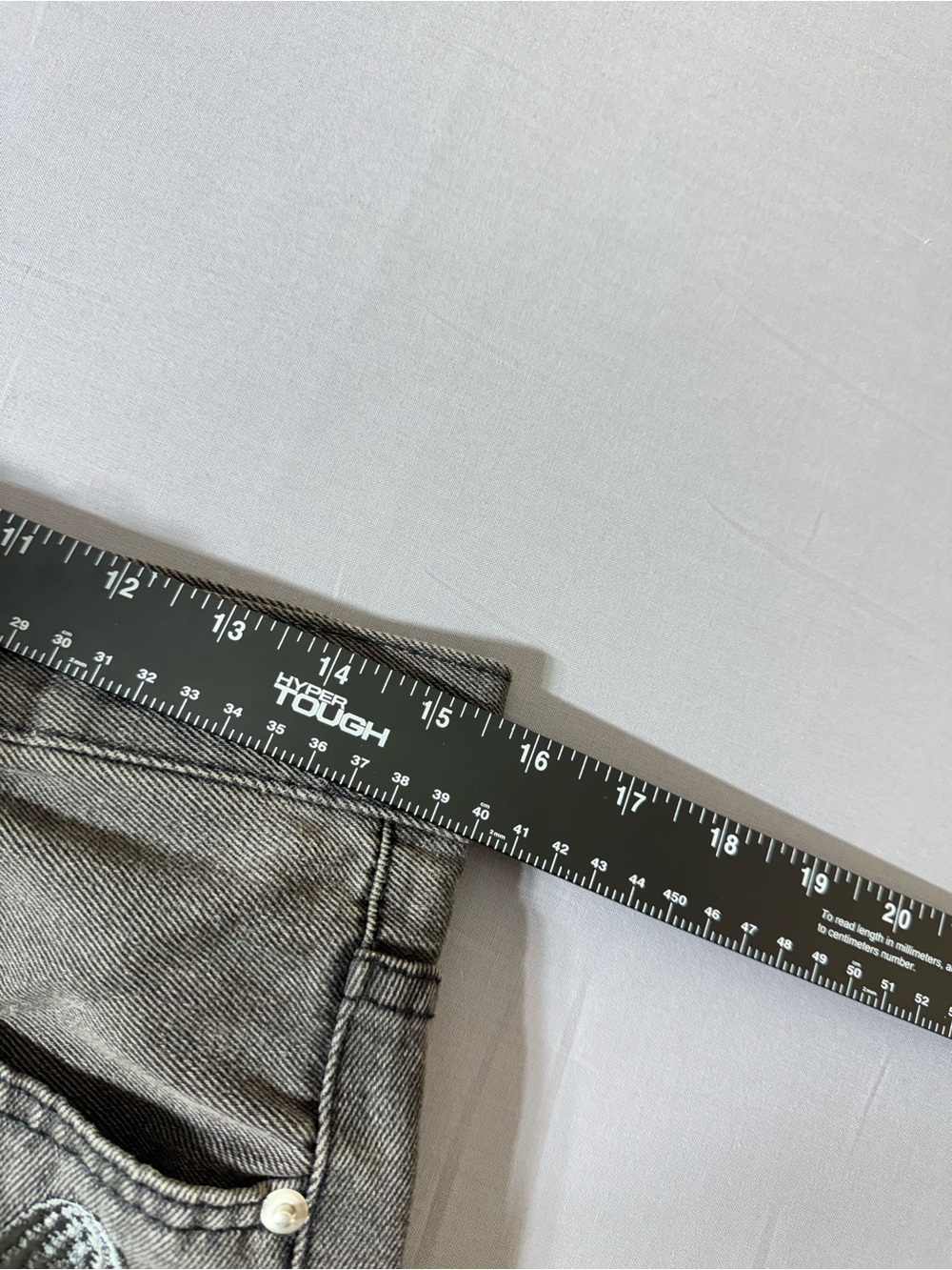 Revenge Clothing Gray Slim Straight Jeans with Mint Embroidered Logo - Picture 5 of 9